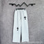 Chrome Hearts Wide-Leg Cross Applique Lounge Pants (Light Grey)