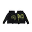 Palm Angels Spiral Gothic Lettering Hoodie - Black/Neon Green