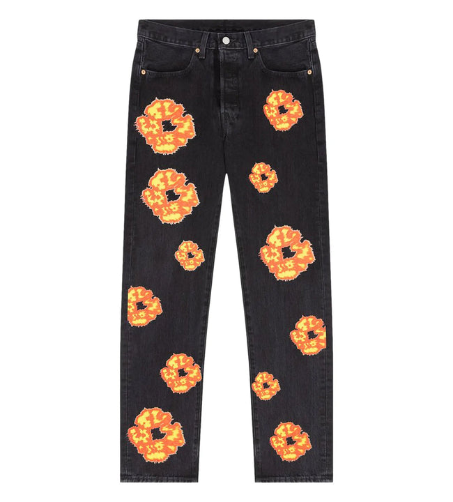 Denim Tears Offset Cotton Wreath Jeans Black Hover Image