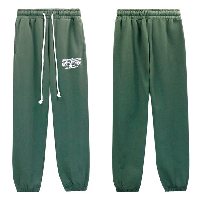Denim Tears Dark Green Embroidered Drawstring Jogger Pants Hover Image