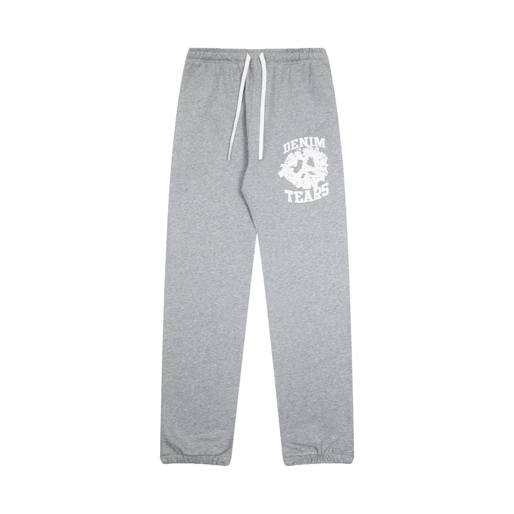 Denim Tears Sweatpants Alphabet foam print casual trousers