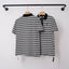 Chrome Hearts Monogram Striped Short Sleeve Polo Shirt (Black/White)