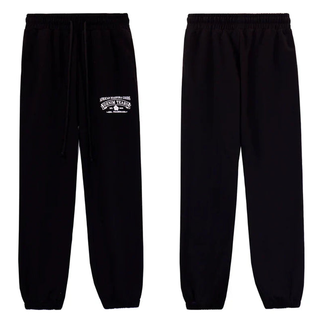 Denim Tears Black Mini Embroidery Drawstring Jogger Pants Hover Image