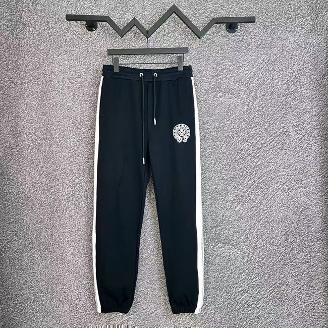Chrome Hearts Side-Stripe & Cross Logo Lounge Pants (Navy Blue) Hover Image