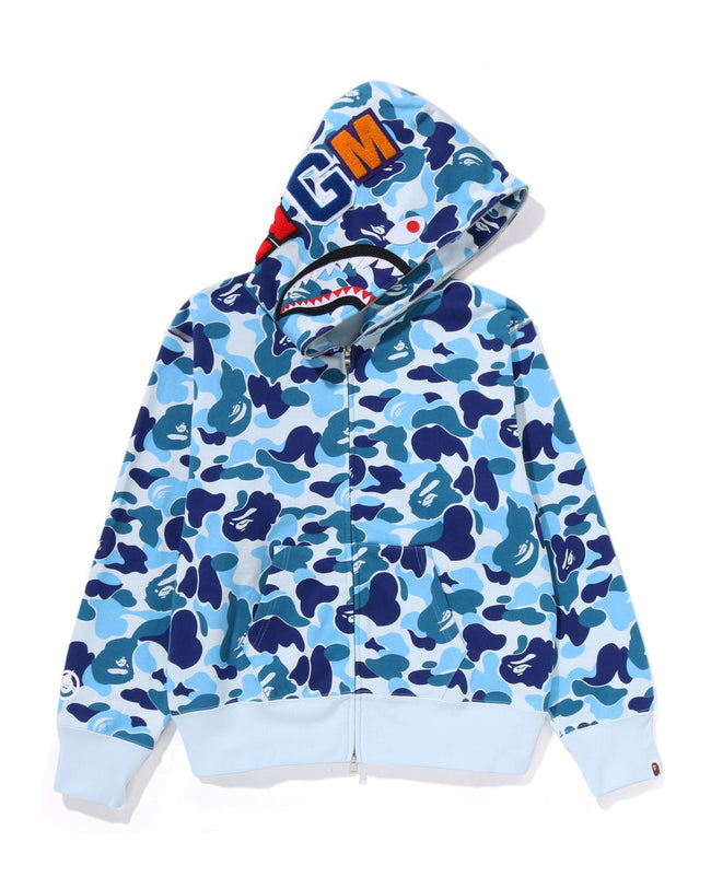 BAPE Fall Winter  Shark Blue Camo WGM Full‑Zip Hoodie Hover Image