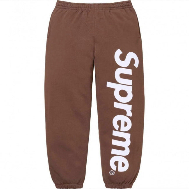 Supreme Spellout Logo Sweatpants – Brown Hover Image