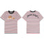Palm Angels Striped Bear Graphic T-Shirt - Red/White/Black