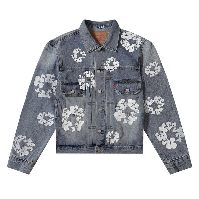 Denim Tears All‑Over Floral Print Streetwear Jacket Hover Image