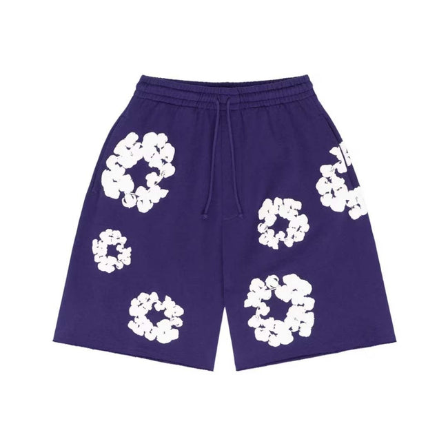 Denim Tears The Cotton Wreath Shorts Purple Hover Image