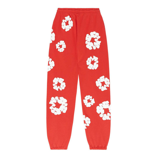 Denim Tears The Cotton Wreath Sweatpants 'Red' Main Image