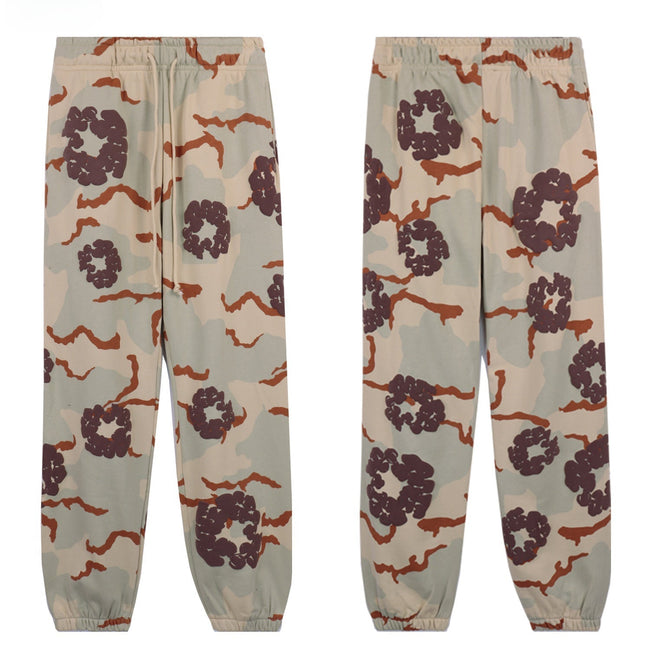 Denim Tears Vintage Desert Camo Dark Purple Floral Print Jogger Pants Hover Image